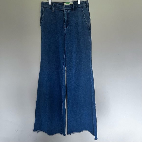 Anthropologie Wide Leg Cotton Trouser Jeans Women’s Size 28 - Picture 3 of 9